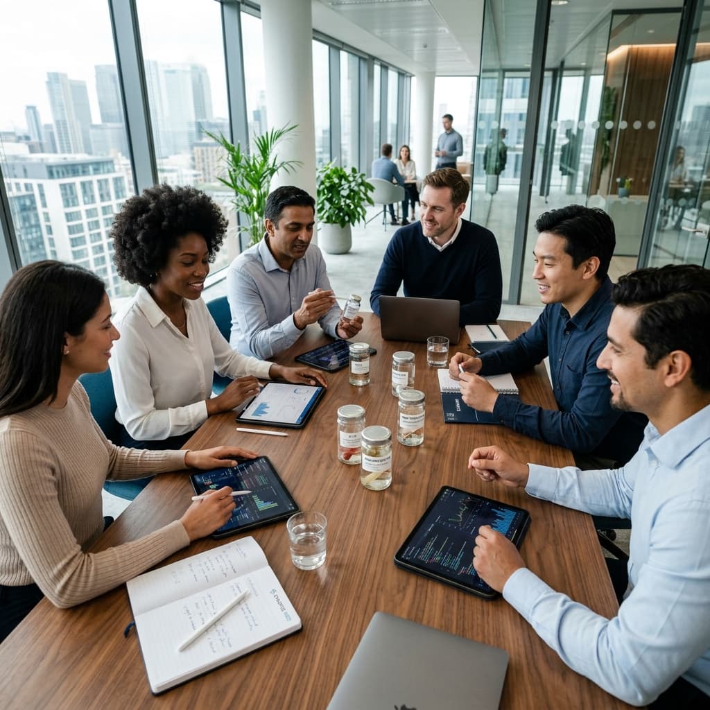 Medical specialists consultation background